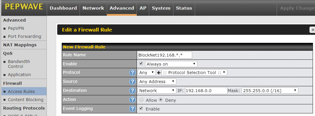 An Outbound Firewall Rule