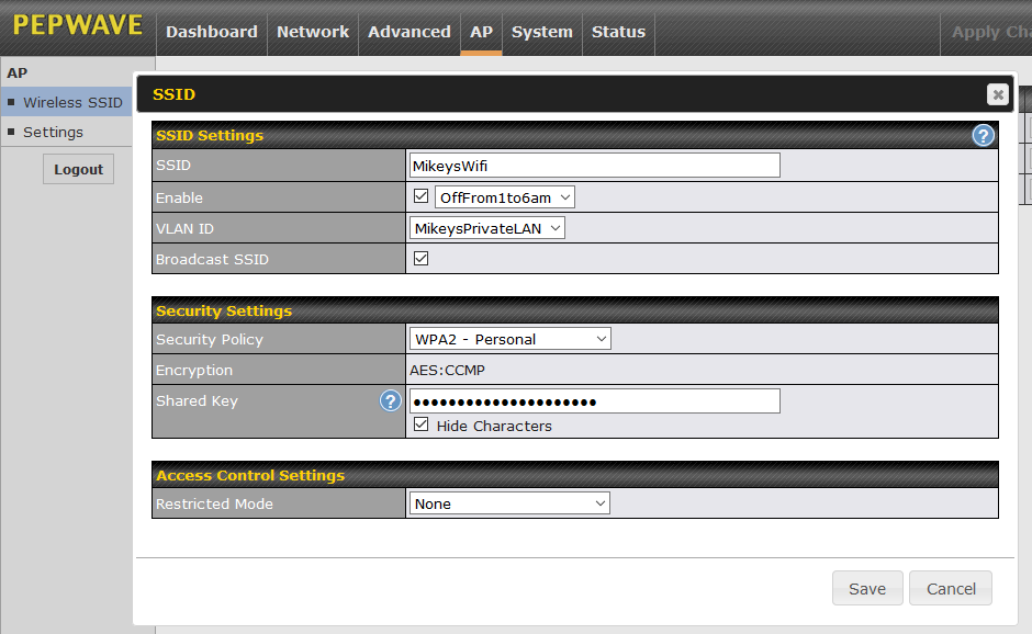 Surf SOHO SSID Configuration. HW2 Firmware 7