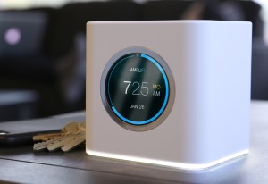 A touch screen Ubiquiti AmpliFi router